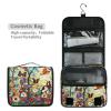 AHENGPAIG Colorful Floral Butterfly Travel Toiletry Bag With Hanging HookWaterproof Makeup Bag Organizer For Women view 4
