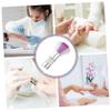 Healvian Colorful Nail Dusting Brush with Rhinestone Handle Cleaning Nail Sequins and Powder Manicure Dust Brush for Home and Salon Use view 4