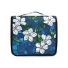AHENGPAIG White Jasmine Flowers Blue Travel Toiletry Bag With Hanging HookWaterproof Makeup Bag Organizer For Women view 2