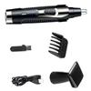 FOYTOKI 1set Rechargeable Multi-Function Nose Hair Trimmer for Men Washable Razor Blades Compact Design Includes Charging Plug and Maintenance Accessories view 1