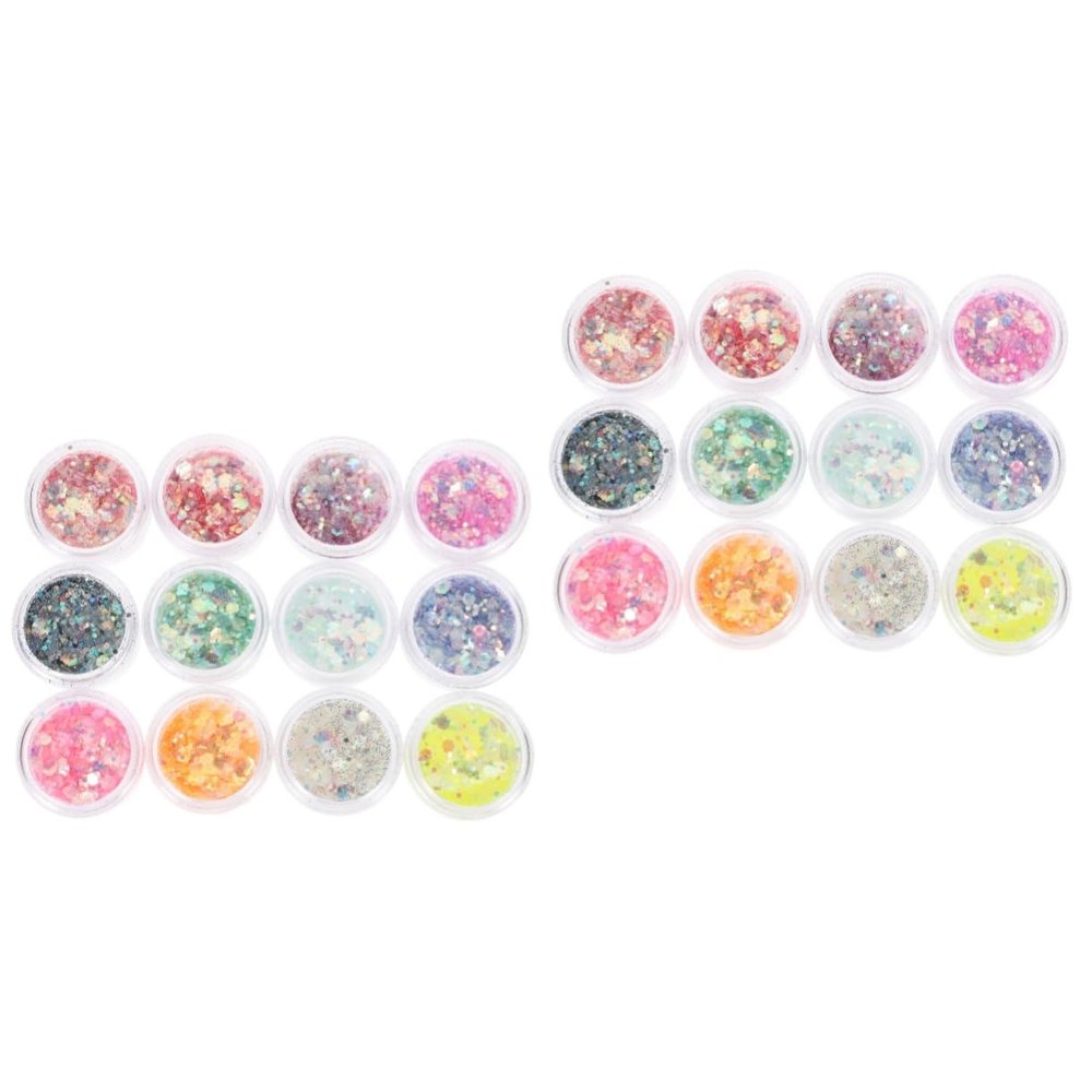 Beaupretty 2sets Body Glitter Gel Face Hair Nail Eye Shadow Makeup Kit for Halloween Party Carnival *2