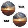 HJTRW Travel Makeup Mirror for Women Double-Sided 1X/2X Magnifying Foldable Cosmetic Mirror Portable Pocket Mirror Field Sunrise Vanity Mirror Compact Beauty Mirror for Pocket Purse Clutch view 2