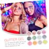 Beaupretty 3sets Neon Face Glitter Makeup Halloween Body Glitter Gel Highlighter for Parties Events Costumes *3 view 2