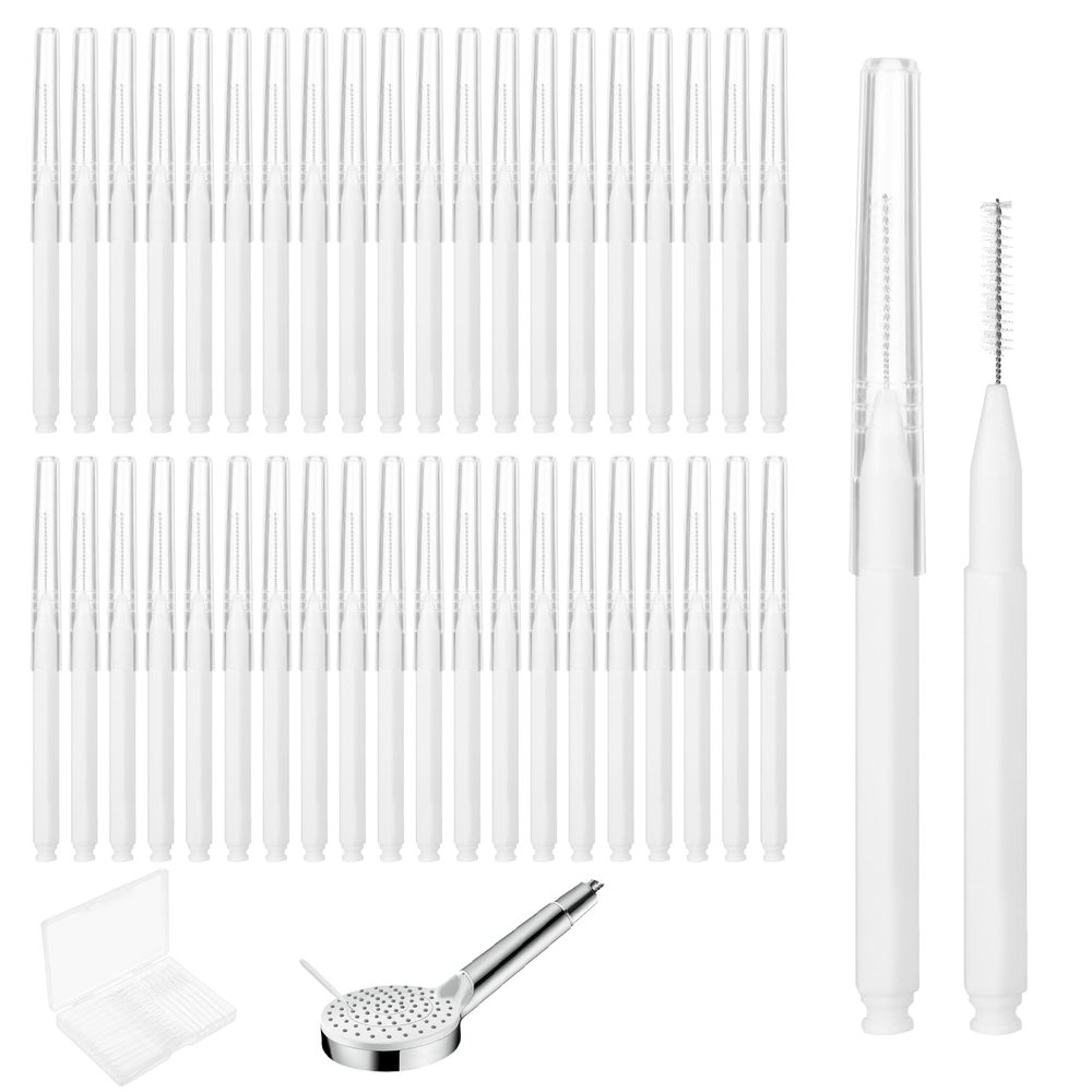 70 PCS Shower Head Cleaning Brush, Shower Head Cleaner Picks, Crevice Cleaning Brush, Showerhead Clean Brushes, Multiple Showers Heads Cleaner Tool for Clean Small Parts