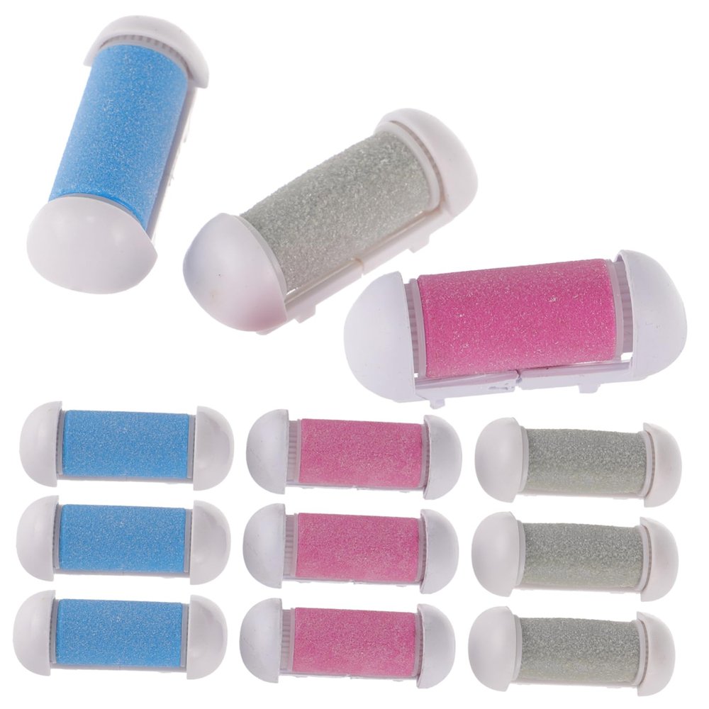 SAFIGLE 12pcs Electric Foot File Replacement Rollers for Pedicure Care Roller for Foot Care for Smooth Skin