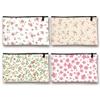 INFUNLY 4PCS Pink Flower Canvas Cosmetic Bags Set 5.9x9 Spring Blossoms Makeup Bag with Zipper Travel Pouch Multi-Functional Travel Toiletry Pouch Portable Gift for Women Girls view 1