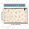 INFUNLY 4PCS Pink Flower Canvas Cosmetic Bags Set 5.9x9 Spring Blossoms Makeup Bag with Zipper Travel Pouch Multi-Functional Travel Toiletry Pouch Portable Gift for Women Girls view 2
