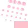 French Tip Press on Toenails White Flower Full Cover Fake Toenails Short Square Summer False Toenails Nude Toe Nails Press ons with Cute Flowers Embossed Design Glossy Toenails for Women Girls 24 Pcs view 3