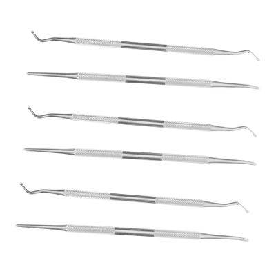 Beaupretty 6PCS Stainless Steel Nail Cleaning Tools Kit for Ingrown Nails and Dirt Removal for Manicure and Pedicure Ergonomic Handles for Easy Use