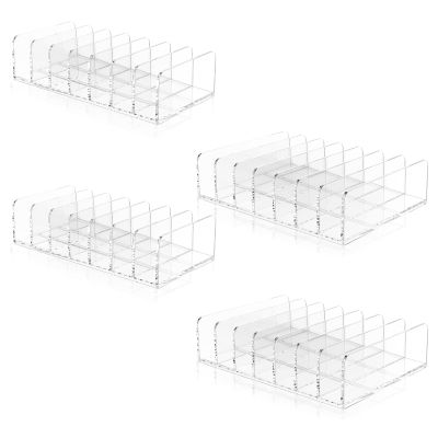 4 Pcs Makeup Palette Organizer Large Acrylic Eyeshadow Palette Organizer Multipurpose Cosmetic Display Stand for Home Bathroom Dresser