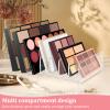 4 Pcs Makeup Palette Organizer Large Acrylic Eyeshadow Palette Organizer Multipurpose Cosmetic Display Stand for Home Bathroom Dresser view 3