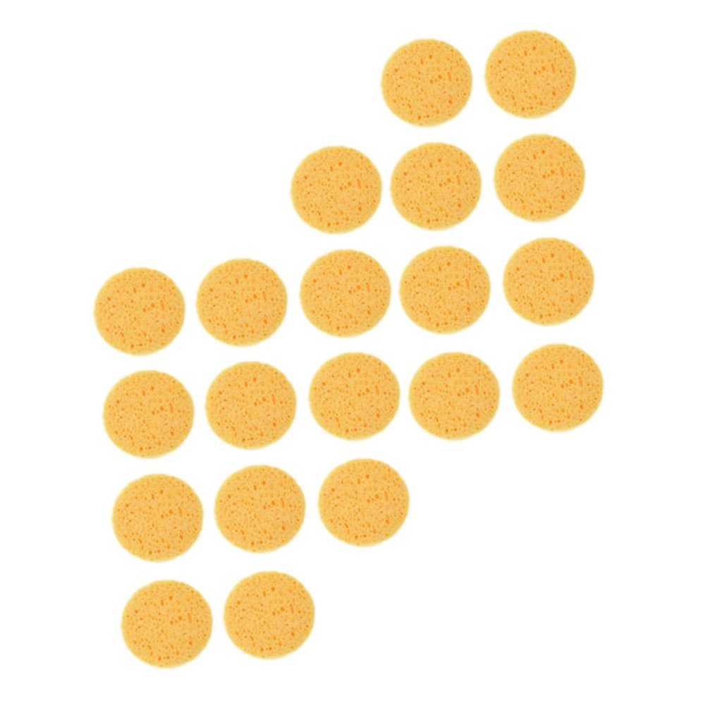 VICASKY 100pcs Rounded Makeup Sponges Soft Wood Pulp for Face Cleaning Cosmetic Removal Makeup Applicators for Girls for Daily Use and Travel