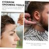 SOESFOUFU 4pcs Eyebrow Grooming Kit Precision Brow Scissors Brush Comb Men and Women Makeup Tools for Trimming Eyebrows and Nose Hair view 3