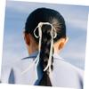 Healvian Elegant Bow Scrunchies for Girls Soft Elastic Hair Ties for Ponytails Versatile Decorative Hair Accessories Handmade Satin Ribbon view 4