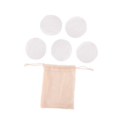 Ipetboom 6pcs Face Pads Makeup Remover Set Bamboo Fiber Pads Gentle Cleansing Cotton Rounds Reusable Portable Storage Bag