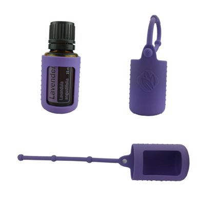 Healeved 6pcs Silicone Essential Oil Bottle Cover Bottles Leakproof Carrying Case Travel