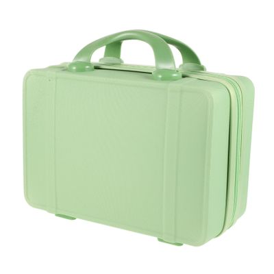 Baluue Mini Makeup Travel Case for Women Stylish 14-Inch Hard Shell Cosmetic Suitcase Lightweight Portable Toiletry Organizer for Short Trips Vintage Design Removable Divider