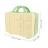 Baluue Portable Makeup Organizer Case Small Hard Makeup Suitcase for Travel Capacity Cosmetic Storage Multi-functional and Stationery Design Yellow-green view 2