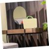 Baluue Portable Makeup Organizer Case Small Hard Makeup Suitcase for Travel Capacity Cosmetic Storage Multi-functional and Stationery Design Yellow-green view 4