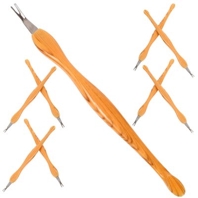 CALLARON 10pcs Shaped Stainless Steel Cuticle Pusher and Dead Skin Remover Tool for Nail Care Ergonomic Design for for Manicure and Pedicure Salon