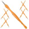 CALLARON 10pcs Shaped Stainless Steel Cuticle Pusher and Dead Skin Remover Tool for Nail Care Ergonomic Design for for Manicure and Pedicure Salon view 1