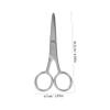 CALLARON 2pcs Stainless Steel Brow Scissors Rounded Tip Eyebrow and Nose Hair Trimming Scissors Compact Grooming Tools for Eyelash Extensions and Beard Care view 2