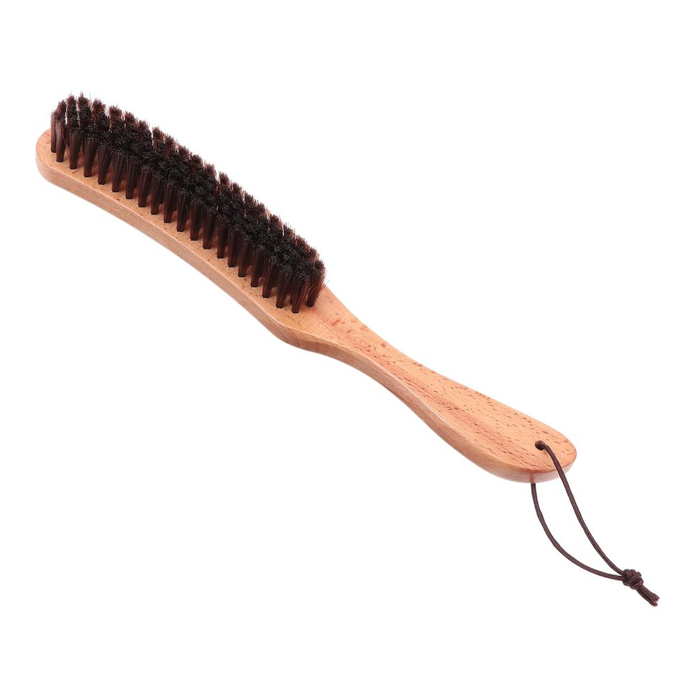 Beaupretty Practical Beard Brush for Men Natural Boar Bristle Grooming Tool Enhances Beard Styling and Cleaning Ergonomic Design for Comfortable to Hold for Barbers and Home Use