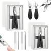 2025 Eagle Beak Nail Clippers, Three Sets of Eagle Beak Beveled Nail Clippers, Stainless Steel Slanted Curved Blade Toe Nail Clippers for Ingrown Toenails & Fingernail (Black * 2) view 1