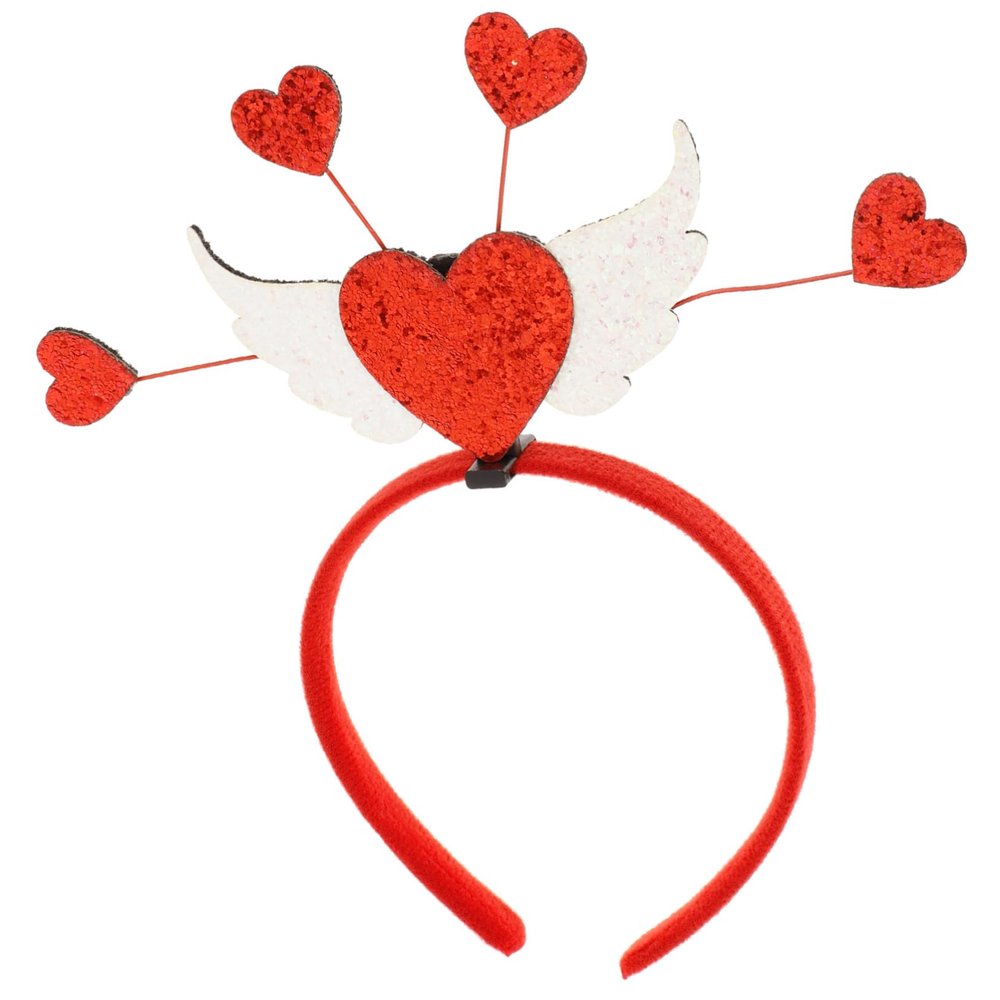 MAGICLULU Valentine Day Heart Hair Hoop Headband for Women Lightweight Festival Accessory for Parties Weddings and Masquerades Comfortable and Design