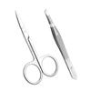 HONMEET Stainless Steel Eyebrow Repair Tools Brow Scissor Tweezers for Precision Eyebrow Shaping and Grooming Durable Beauty Kit for Daily Use Compact and Portable Design view 1