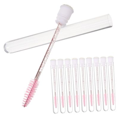 VICASKY 10pcs Mascara Tubes Empty Eyelash Wand Lash Makeup Tools Fan for Eyebrows Eyes