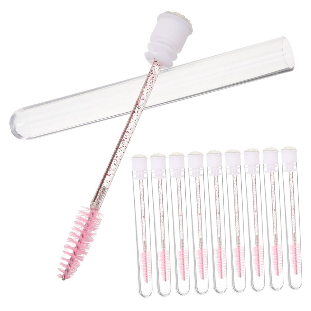 VICASKY 10pcs Mascara Tubes Empty Eyelash Wand Lash Makeup Tools Fan for Eyebrows Eyes