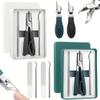 2025 Eagle Beak Nail Clippers, Three Sets of Eagle Beak Beveled Nail Clippers, Stainless Steel Slanted Curved Blade Toe Nail Clippers for Ingrown Toenails & Fingernail (Green + Black) view 1