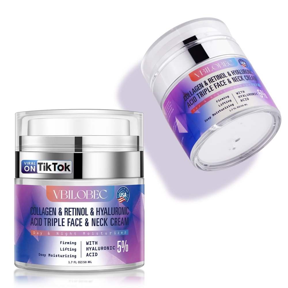 2025Latest Neck Firming Cream:[30+ SGS Certified][Used by Over 1M Fans]Anti-aging Neck & Face Tightening Cream,Lifting Moisturizer & suitable for face,neck and upper chest,1.7 fl oz.for Women&Men,2PC