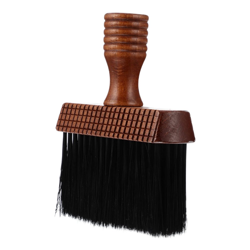 Ipetboom Wooden Handle Duster Brush Barber Shop Tool Soft Hair Cleaning for Ears