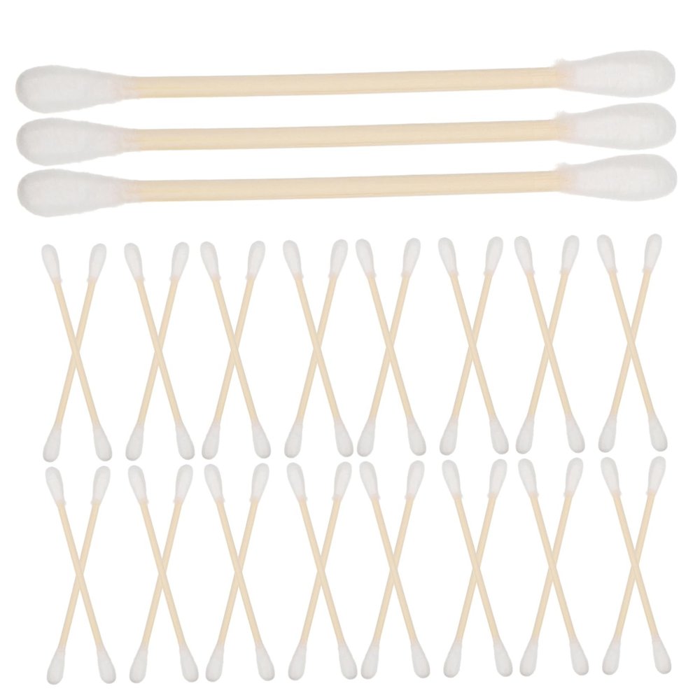 Alipis 100pcs Cotton Swabs for Makeup and Ear Cleaning Dual-Ended Buds for Gentle Skin Use for Travel and Everyday Cleaning