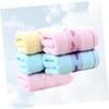 Beatifufu 5pcs Cotton Plaid Belt Towels Breathable Face Cleansing Bath Towels Random Colors Styles Lightweight Comfortable for Daily Use view 4