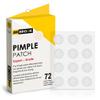 JIMBROOK Pimple Patches For Face (72 Patches) Hydrocolloid Pimple Patches  Round Design Tapered Blemish Patches  Pimple Stickers | Zit Patches ((72 Count (Pack of 1) view 1