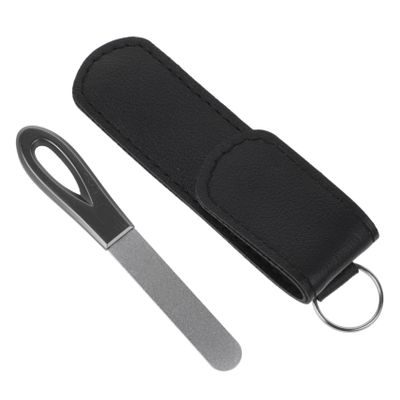 CALLARON 1set Double-Sided Metal Nail File for Professional Manicure Nail Trimming Tool for Natural Artificial Washable Reusable
