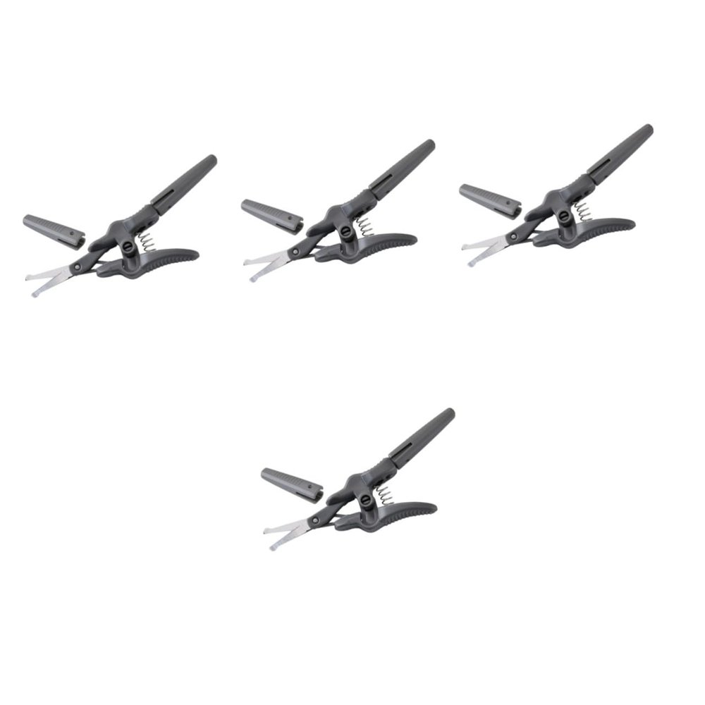 PACKOVE 4pcs Eyebrow Scissors for Precision Grooming Trimmer for Facial Hair Nose Hair and Beard Ergonomic Design Rounded Tips Beauty Tool for Men and Women