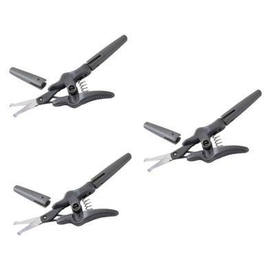 PACKOVE 3pcs Eyebrow Scissors Trimmer for Facial Hair Eyelash Grooming Ergonomic Design for Men Women Portable Easy to Use