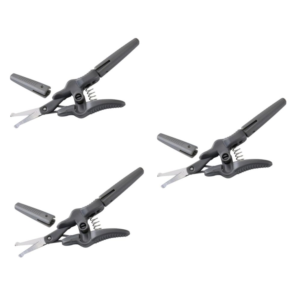 PACKOVE 3pcs Eyebrow Scissors Trimmer for Facial Hair Eyelash Grooming Ergonomic Design for Men Women Portable Easy to Use