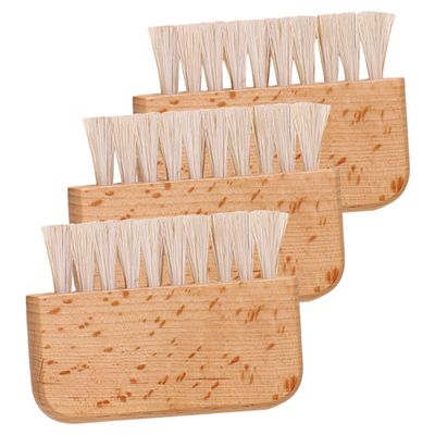 Beaupretty 3pcs Boar Bristle Nail Brush Cleaning Tools for Fingernails Toenails Portable Lightweight Multi-functional Nail Tools for Manicure