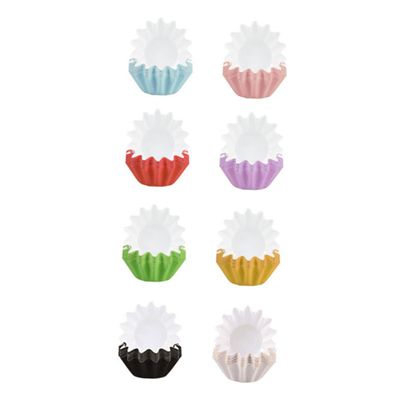 Ciieeo 400pcs High Temp Resistant Paper Cups Decorative Clamshells for Wax Melts Heat Resistant Paper Baking Cups