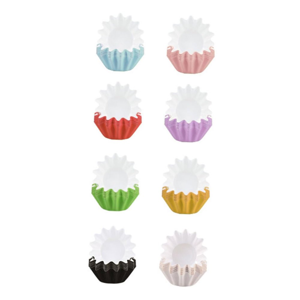 Ciieeo 400pcs High Temp Resistant Paper Cups Decorative Clamshells for Wax Melts Heat Resistant Paper Baking Cups