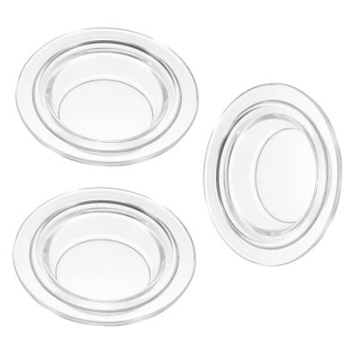 SOLUSTRE 3pcs Glass Candle Warmer Plate Replacement Dish for Wax Oil Warmer Bowl Liner Decorative Scent Diffuser for Home
