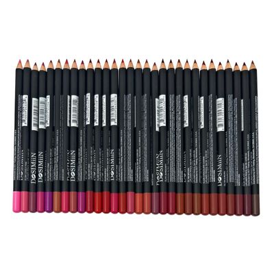 30 pcs Lip Liner Pencil Set, High Pigmented Lip Makeup, Long-wearing, Deep and Rich in Color, Enhance Lip Volume, 6.25 inches Long Wooden Pencil