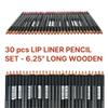 30 pcs Lip Liner Pencil Set, High Pigmented Lip Makeup, Long-wearing, Deep and Rich in Color, Enhance Lip Volume, 6.25 inches Long Wooden Pencil view 3