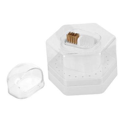 SAFIGLE Multi-function Nail Grinding Storage Box Slots Compact Design for Salon Home Use Organizes Nail Art Supplies Neatly and Prevents Dirt