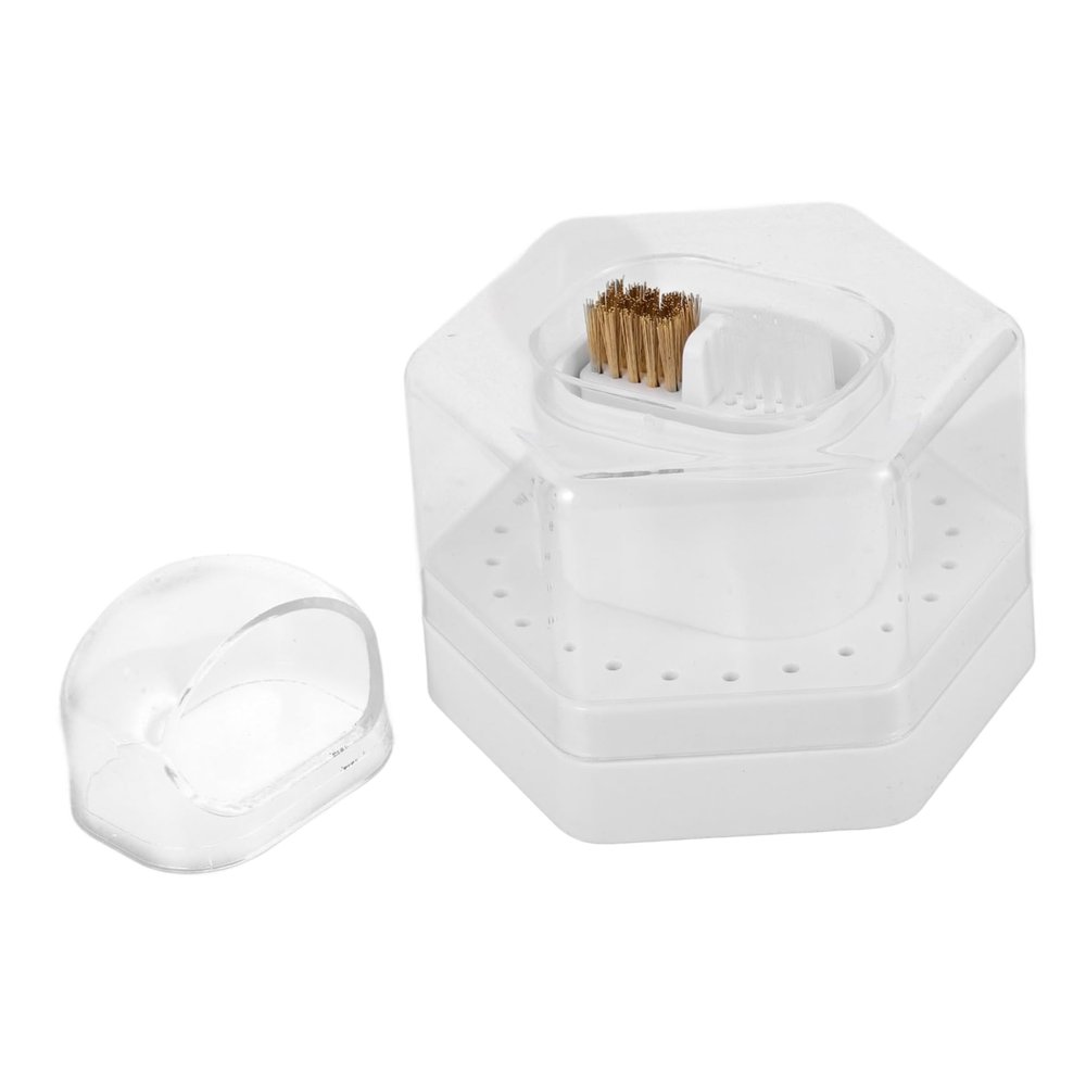 SAFIGLE Multi-function Nail Grinding Storage Box Slots Compact Design for Salon Home Use Organizes Nail Art Supplies Neatly and Prevents Dirt